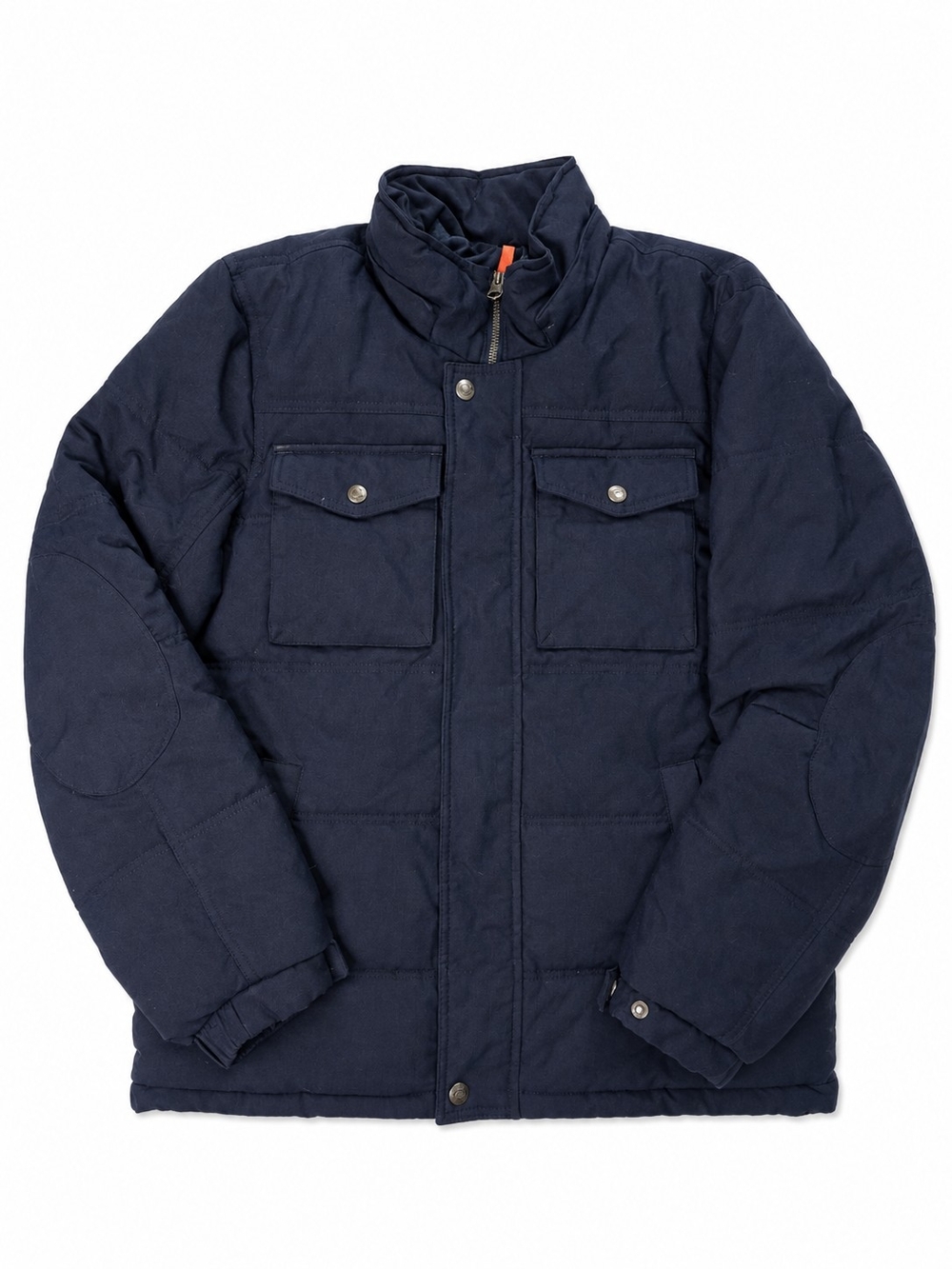 Dockers Men's Navy Quilted Jacket - Classic Winter Coat Size Medium